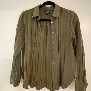 Madewell Sage Green collared Shirt